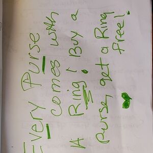 Every purse gets a free ring